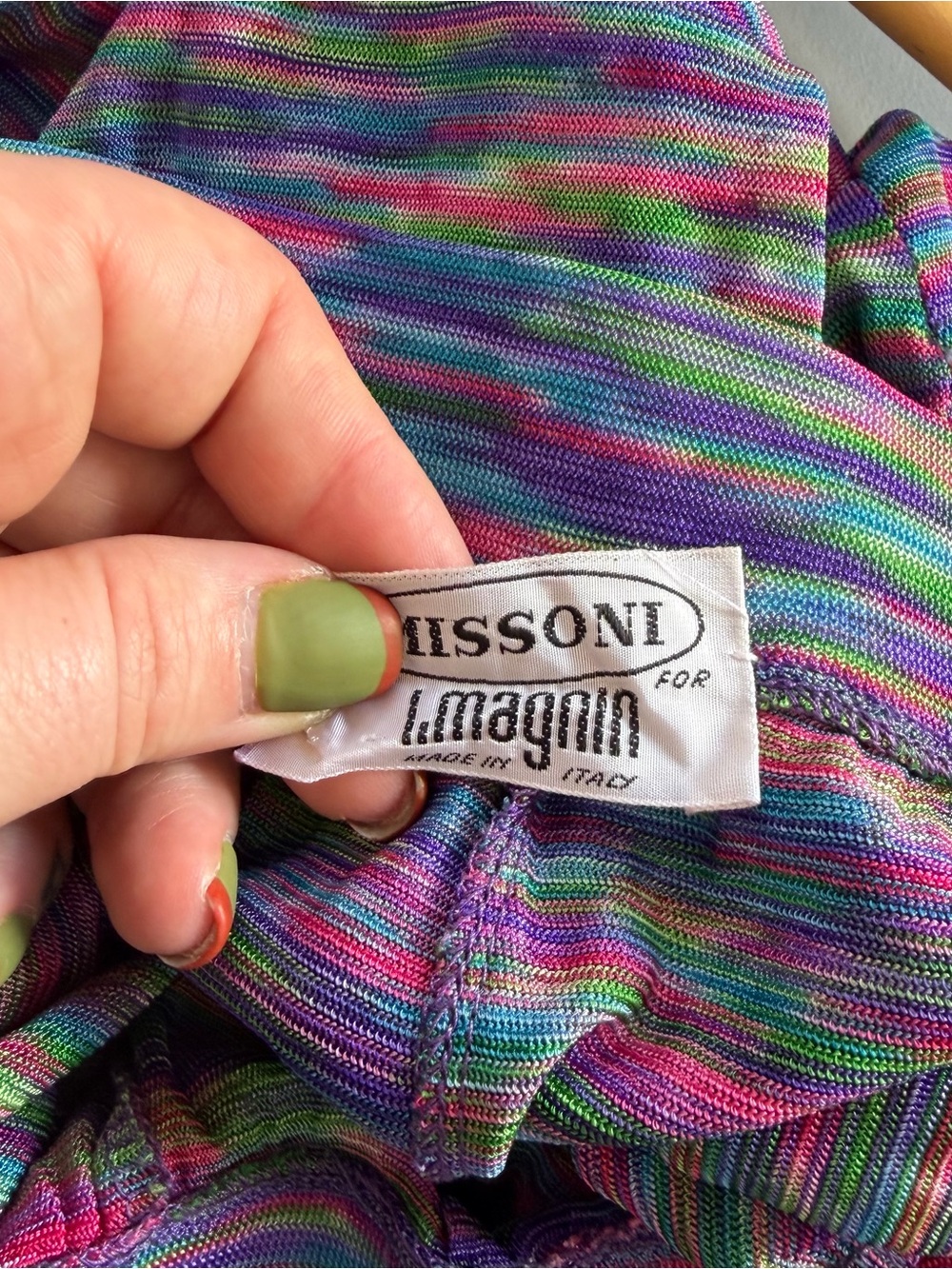 missoni vintage 70s shimmer wide leg pants - Picture 9 of 9